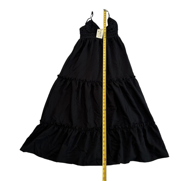 Say What? Black Spaghetti Strap Maxi Dress Size Small - Picture 9 of 16